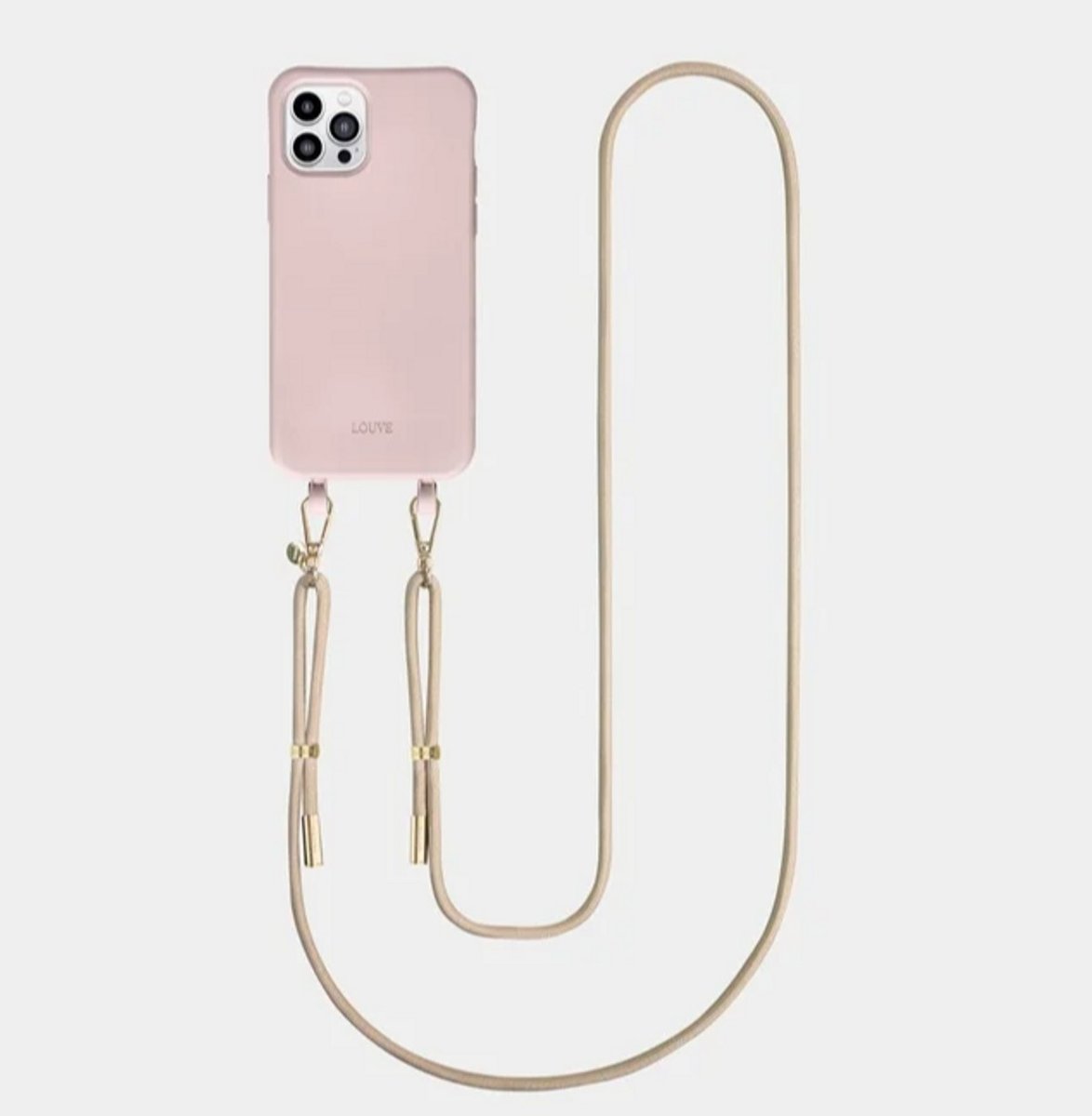 phone case and strap pale pink 