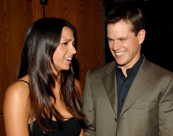 Luciana Barroso and Matt Damon in 2005.