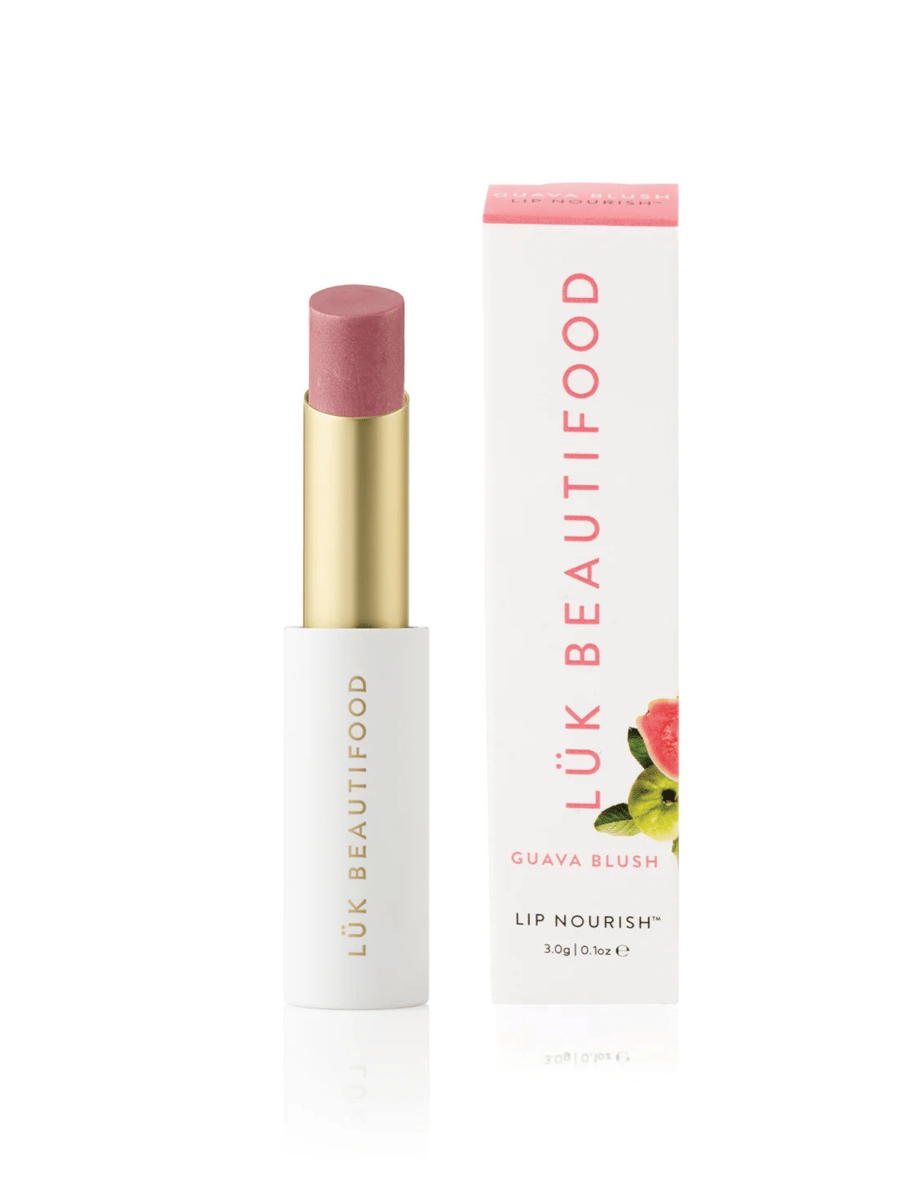 Lük Beautifood Lip NoTurish Butter Balm in shade Guava Blush.