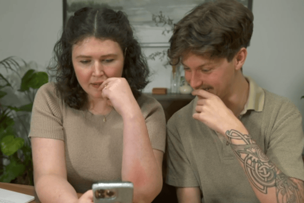 Lyndal Bubke and her half-sibling Gabe.