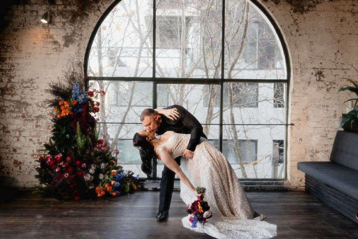 Madi and Will Thornton at their wedding. Will was killed in a crash with a speeding driver in Toolern Vale.