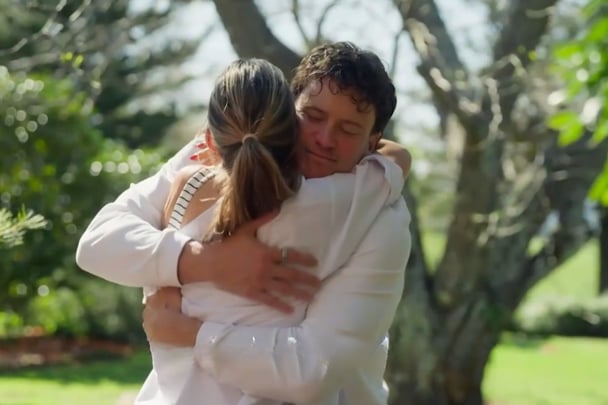 Sam hugs Bec.