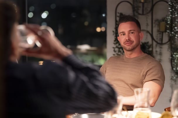 Chris at the dinner table.