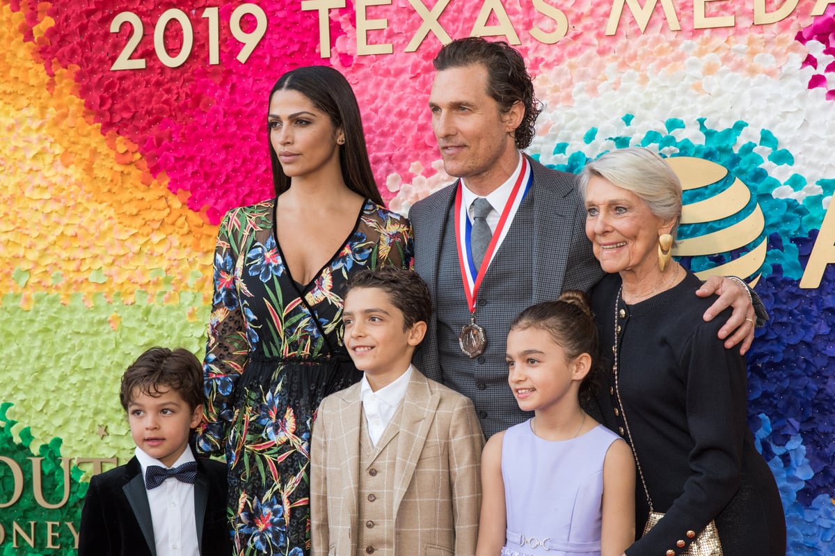 Kay McCabe with son Matthew McConaughey and his family. 