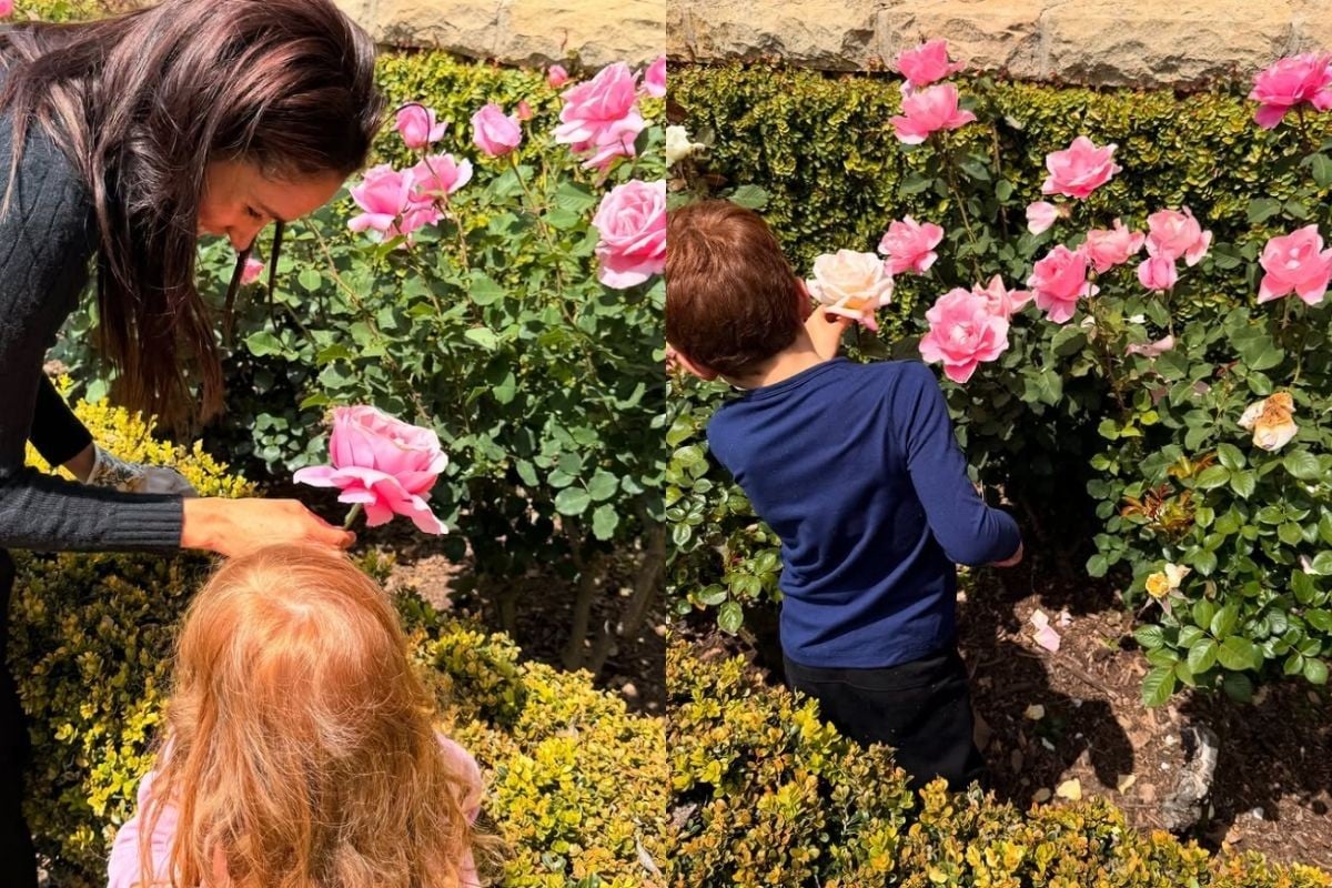 Meghan with Archie and Lilibet.