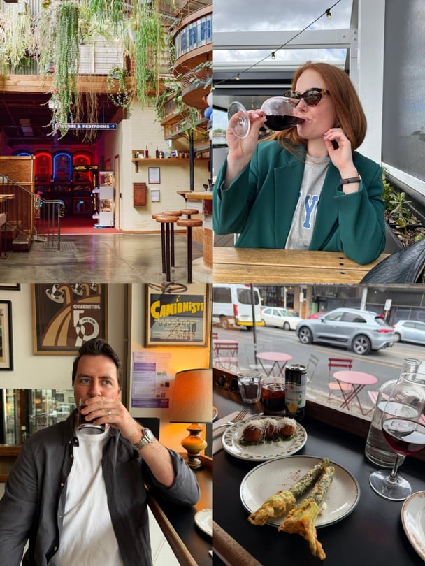 A compilation of images from a day in bars and cafes in Melbourne, Victoria.