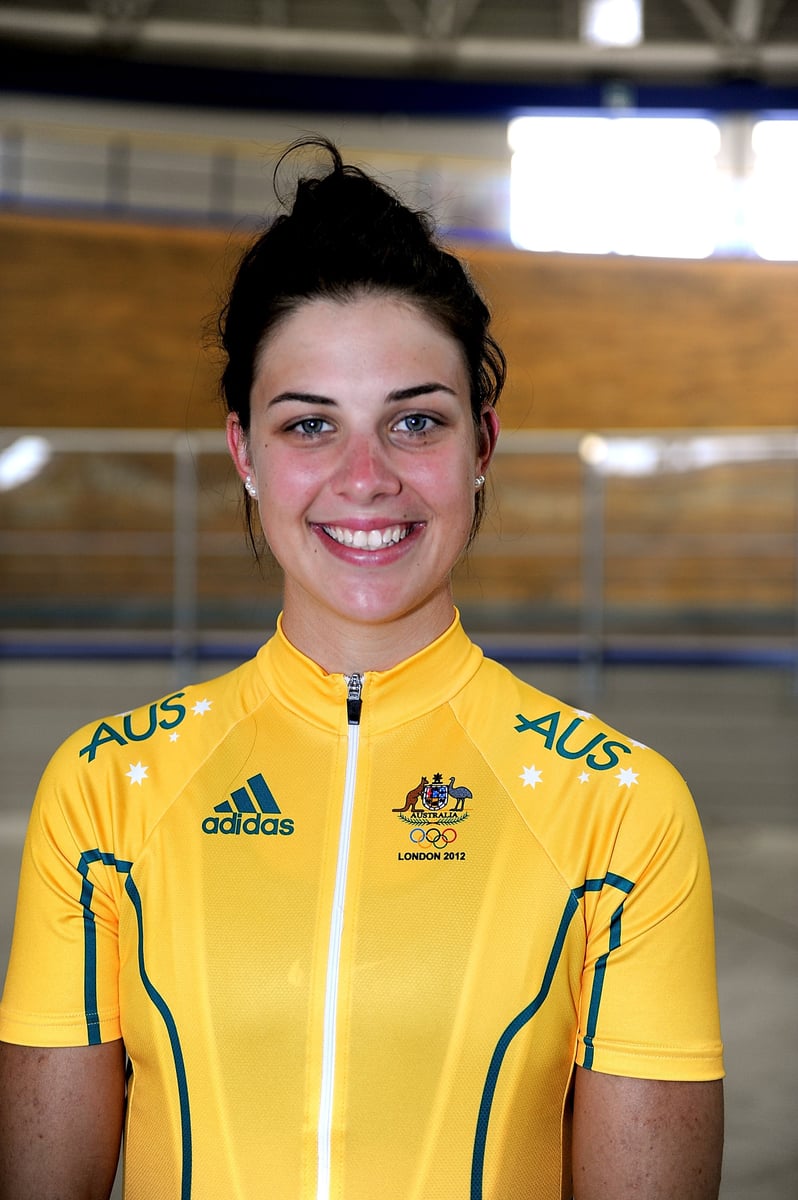 Melissa Hoskins of Australia women's track cycling team poses during a media day on July 17, 2012 in Brescia, Italy.