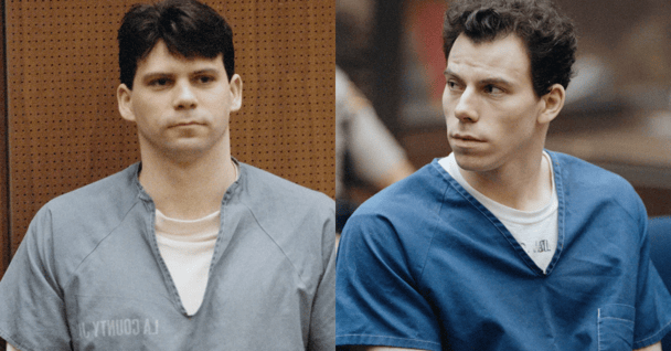 The Menendez brothers during their trial.