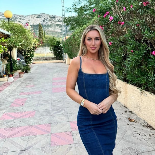 Michaella McCollum now, aged 30, with blonde hair.
