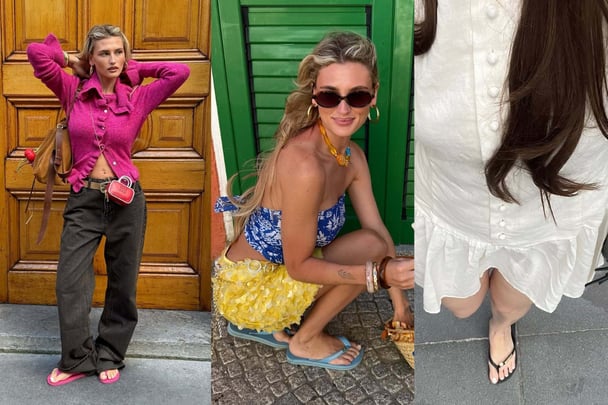 modern street style rubber thongs 