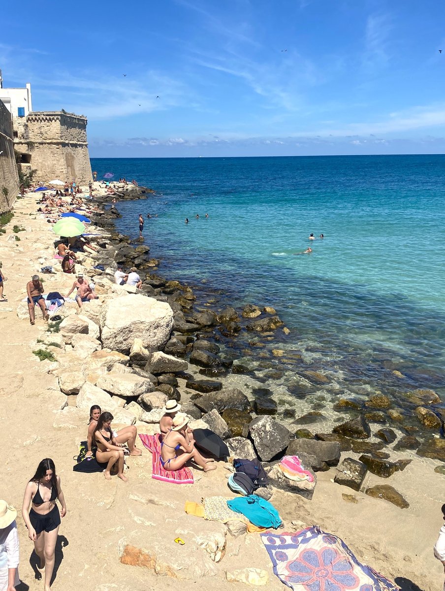 A beach in Monopoli, Italy.