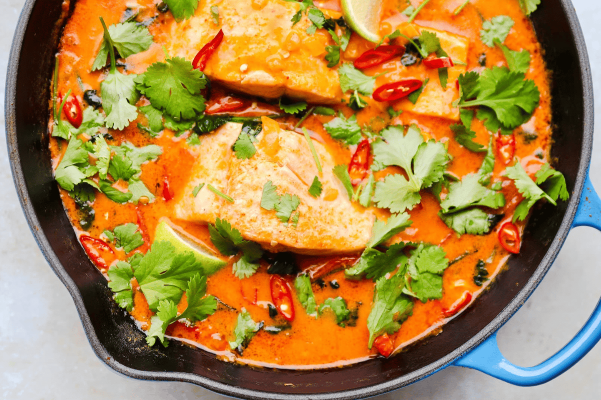 one-pan-golden-chicken-rice coconut-salmon-curry