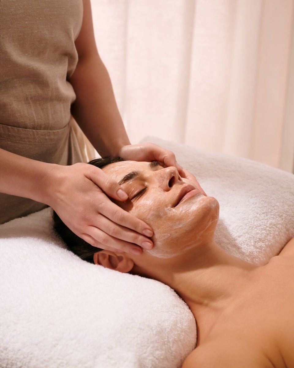 A woman gets a facial at Endota Spa