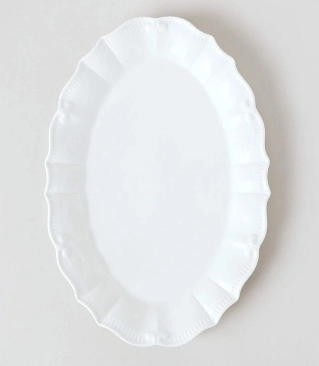 oval white platter 