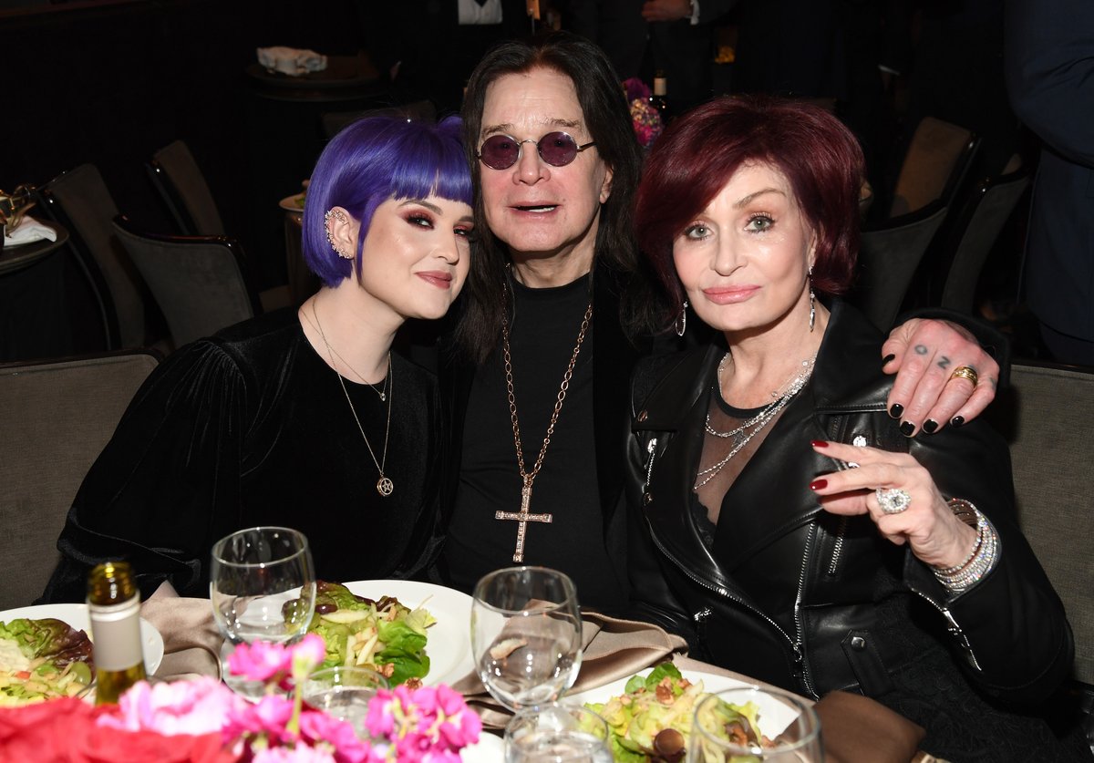 Kelly, Ozzy and Sharon Osbourne.