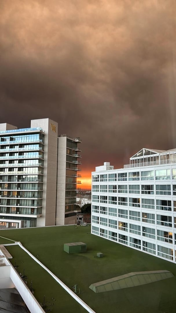 The view of the Palisades fire from Beverly Hills.