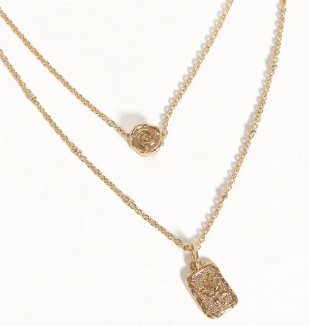 gold necklace set from Petal & Pup