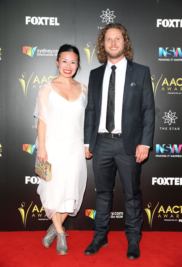 Poh Ling Yeow with her second husband, Jono Bennett.