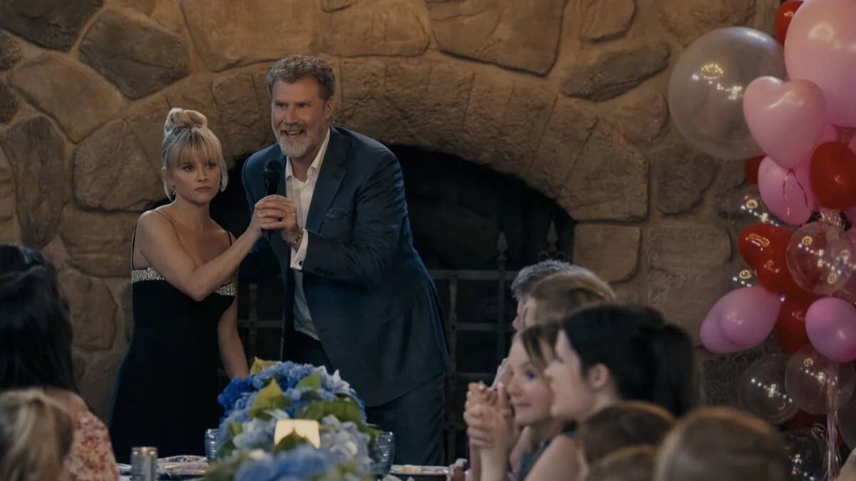 Reese Witherspoon and Will Ferrell in You're Cordially Invited. 