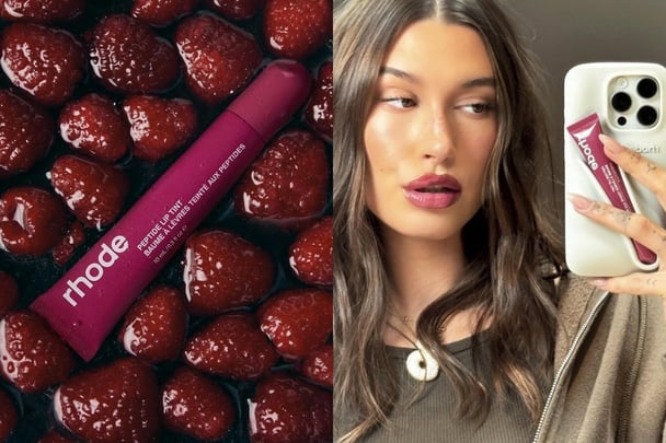 rhode peptide lip treatment raspeberyy hailey bieber