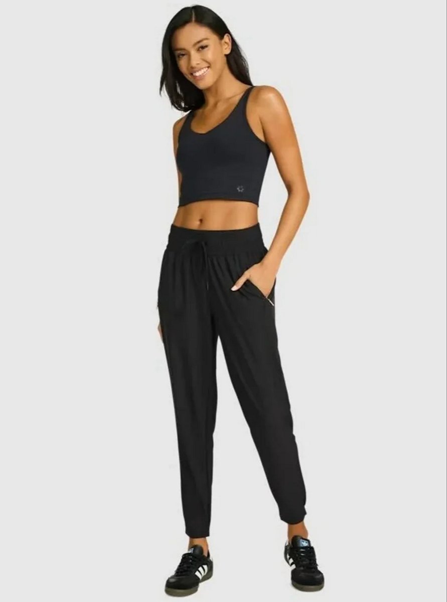 wide leg black exercise pants 