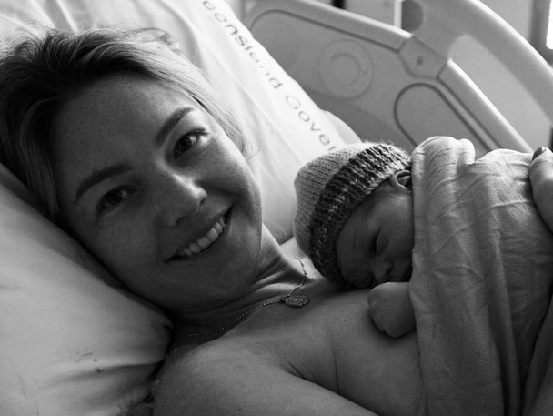 Sam Frost and her second baby