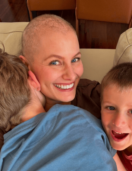 Sam McClymont with her children.