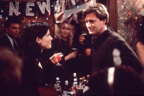 Sandra Bullock and Bill Pullman in While You Were Sleeping.