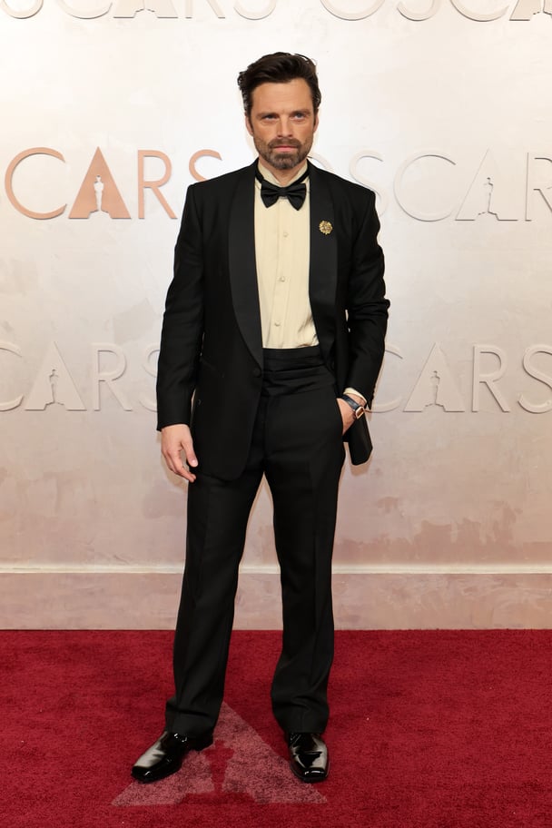 Sebastian Stan attends the 97th Annual Oscars at Dolby Theatre on March 02, 2025 in Hollywood, California.