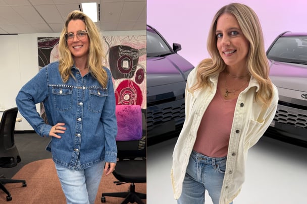woman wearing shackets blue denim and cream 