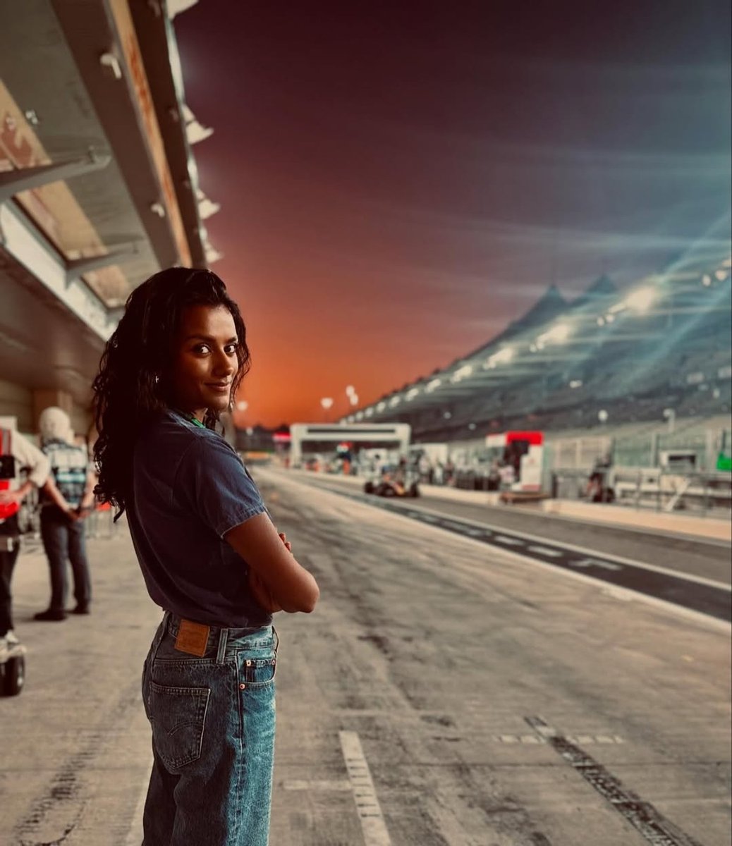 Simone Ashley at the Abu Dhabi Grand Prix.