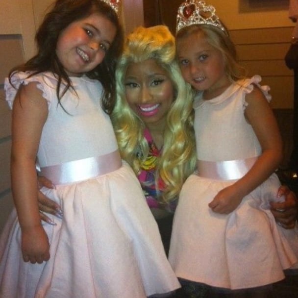 Sophia Grace and Rosie with Nicki Minaj backstage on The Ellen Show.