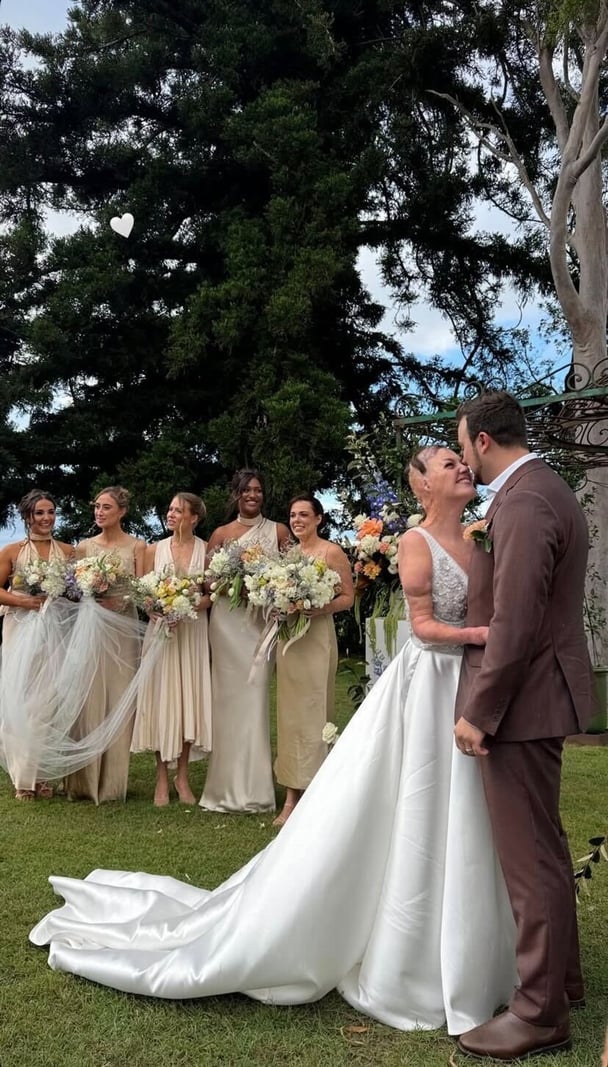 Sophie Delezio at her wedding.