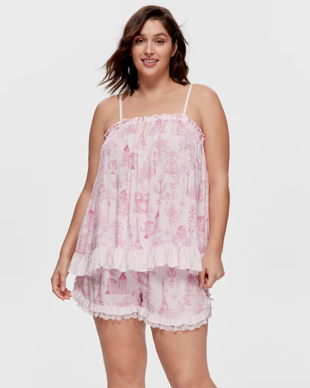 Peter Alexander Plus Paris Cami Ruffle Pj Set