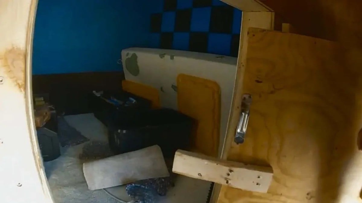 Police bodycam shows the soundproof bunker