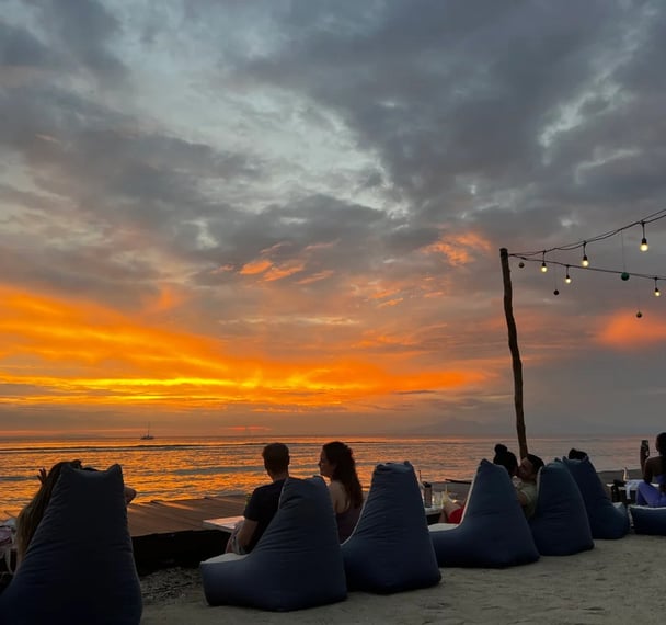sunset at gili t