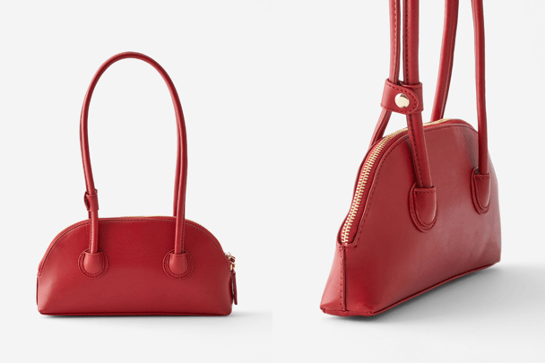east west bag baguette bag supre effie deep red