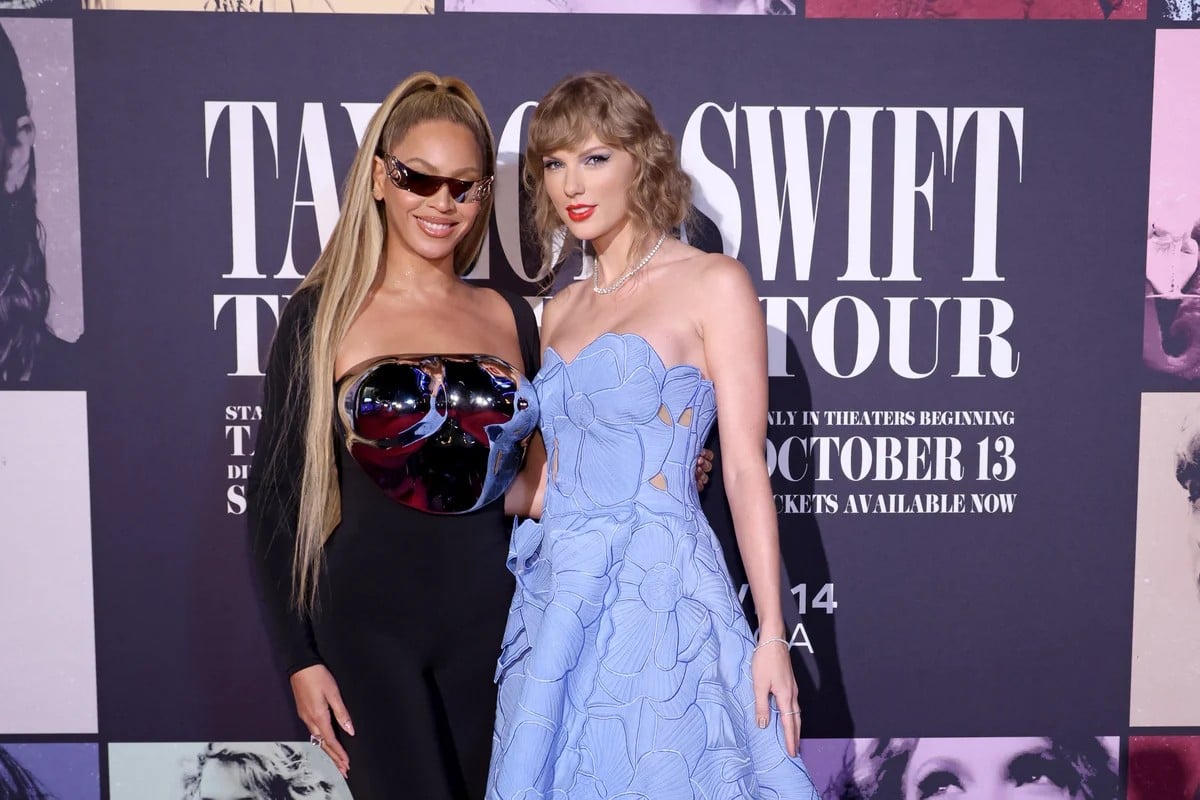 Beyonce and Taylor Swift at The Eras Tour premiere.