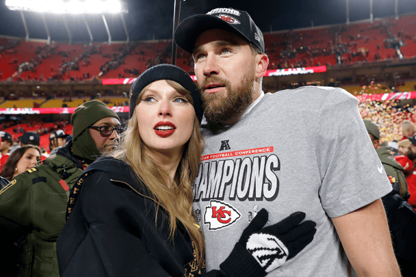 Taylor Swift and Travis Kelce.