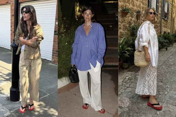 influencers wearing The Dune thongs 