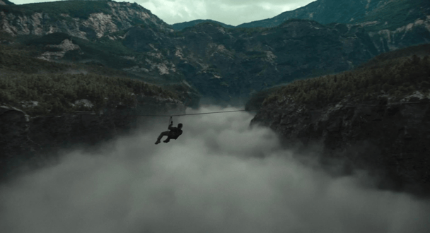 A still from sci-fi horror The Gorge.