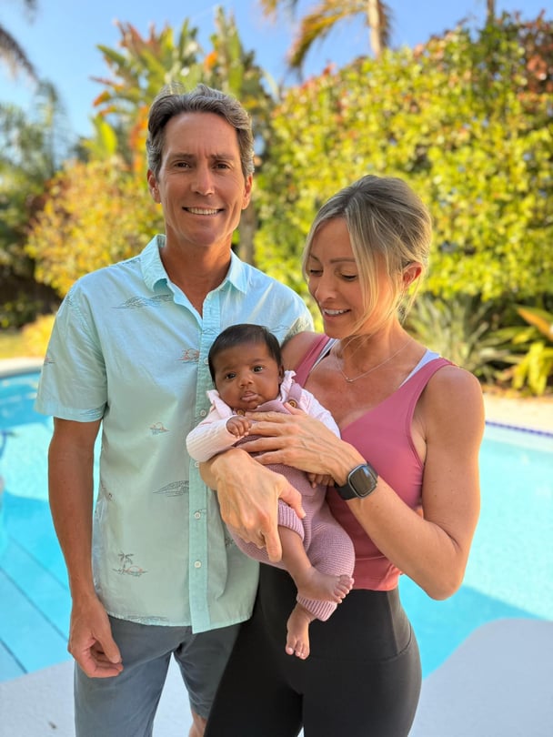 Steven Mills and Tiffany Score with baby Shea.