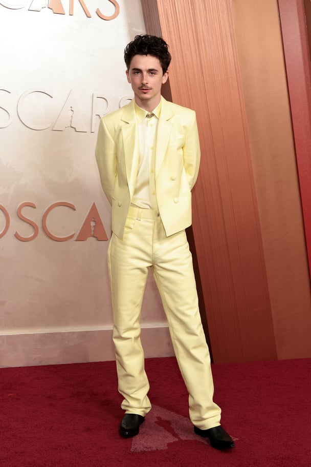 Timothée Chalamet attends the 97th Annual Oscars at Dolby Theatre on March 02, 2025 in Hollywood, California.