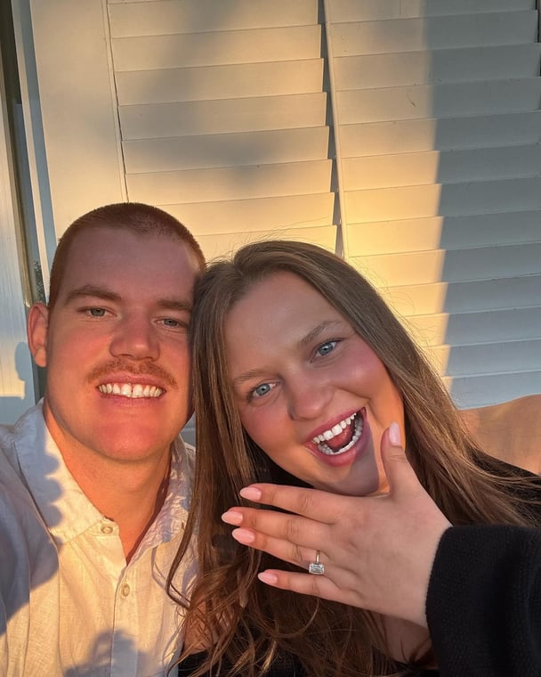 wag-chloe-pink-toby-pink-afl-player-engaged
