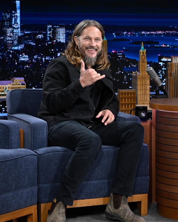 Travis Fimmel appears on The Tonight Show with Jimmy Fallon.