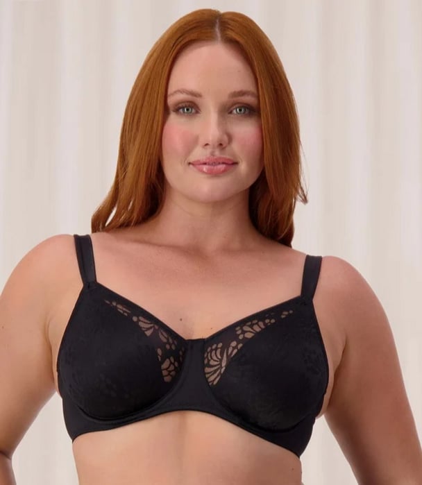 woman wearing black lace bra from Triumph