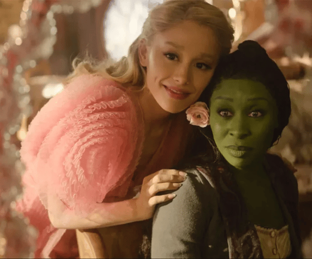 Ariana Grande and Cynthia Erivo in Wicked.