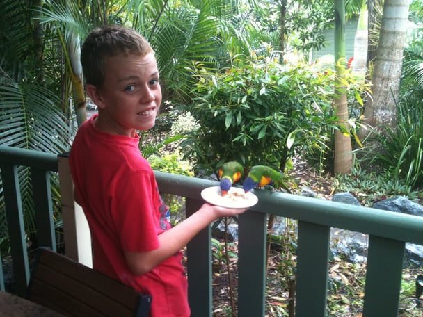 Survivor-activist Harrison James as a child.