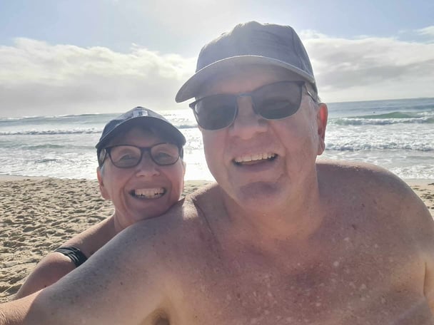 Kay Hughes and her partner Adam.
