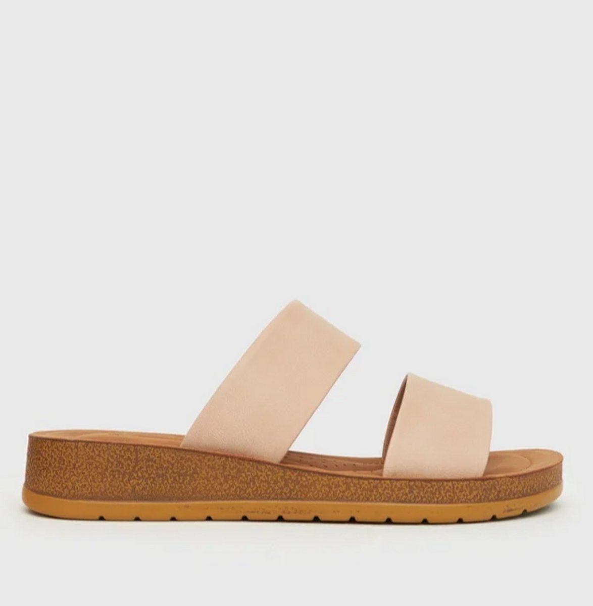 Wider Fit Rowie Vegan Slides latte colour